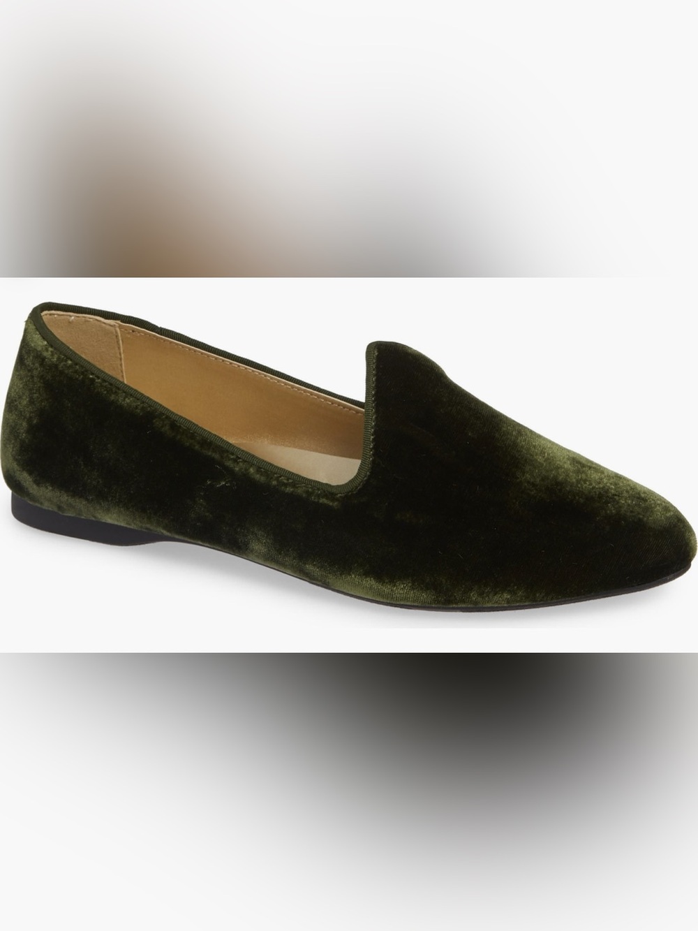 Birdies The Heron Loafer - Olive Green Velvet size 9.5